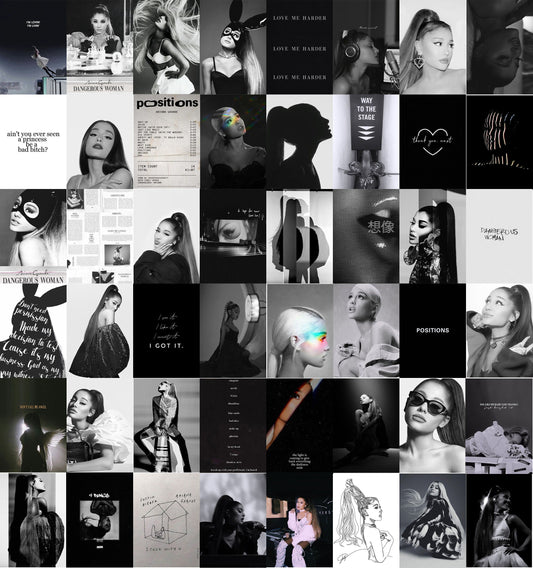 Ariana Grande Aesthetic Poster Collage Kit For Bedroom and Living Room