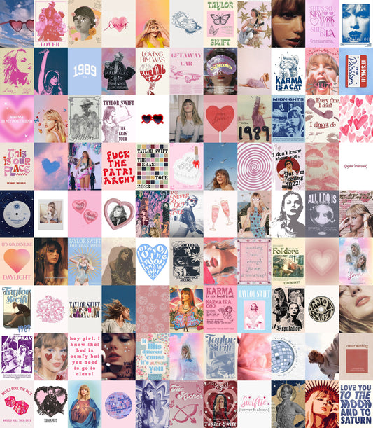 Taylor Swift Core Aesthetic Poster Collage Kit For Bedroom and Living Room